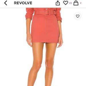 Song of Style Coral Pencil Skirt